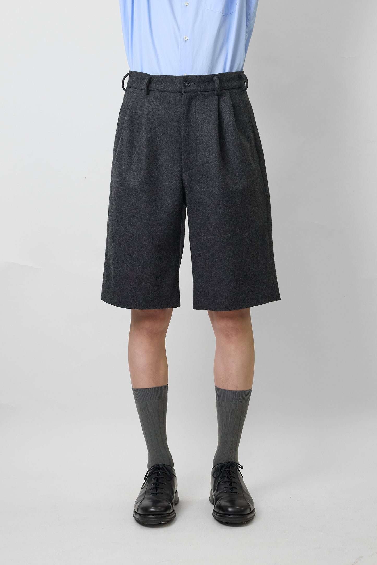 NTRUL MELTON WIDE SHORTS GRAY