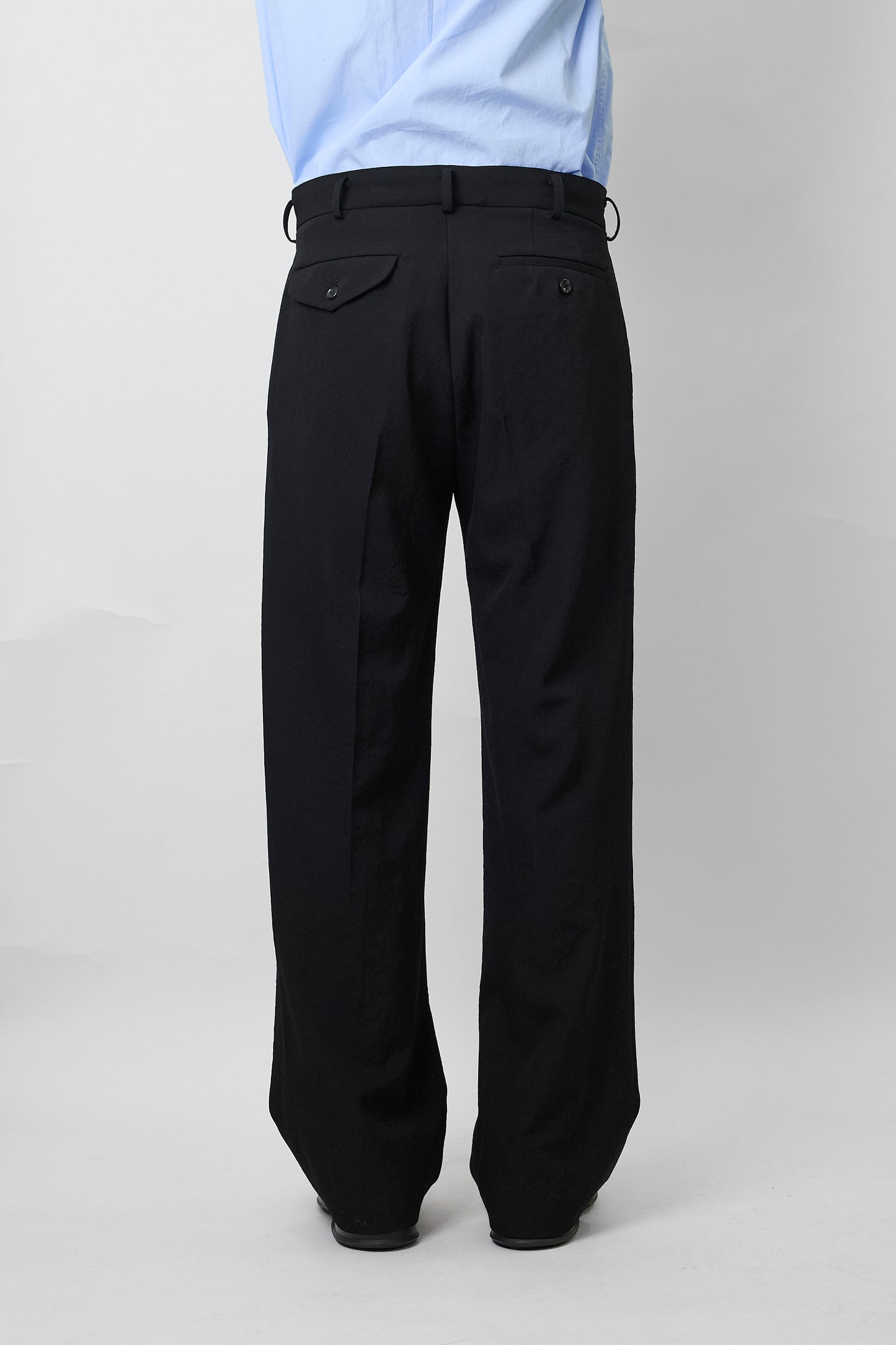 NTRUL MODERN GABARDINE TROUSERS BLACK