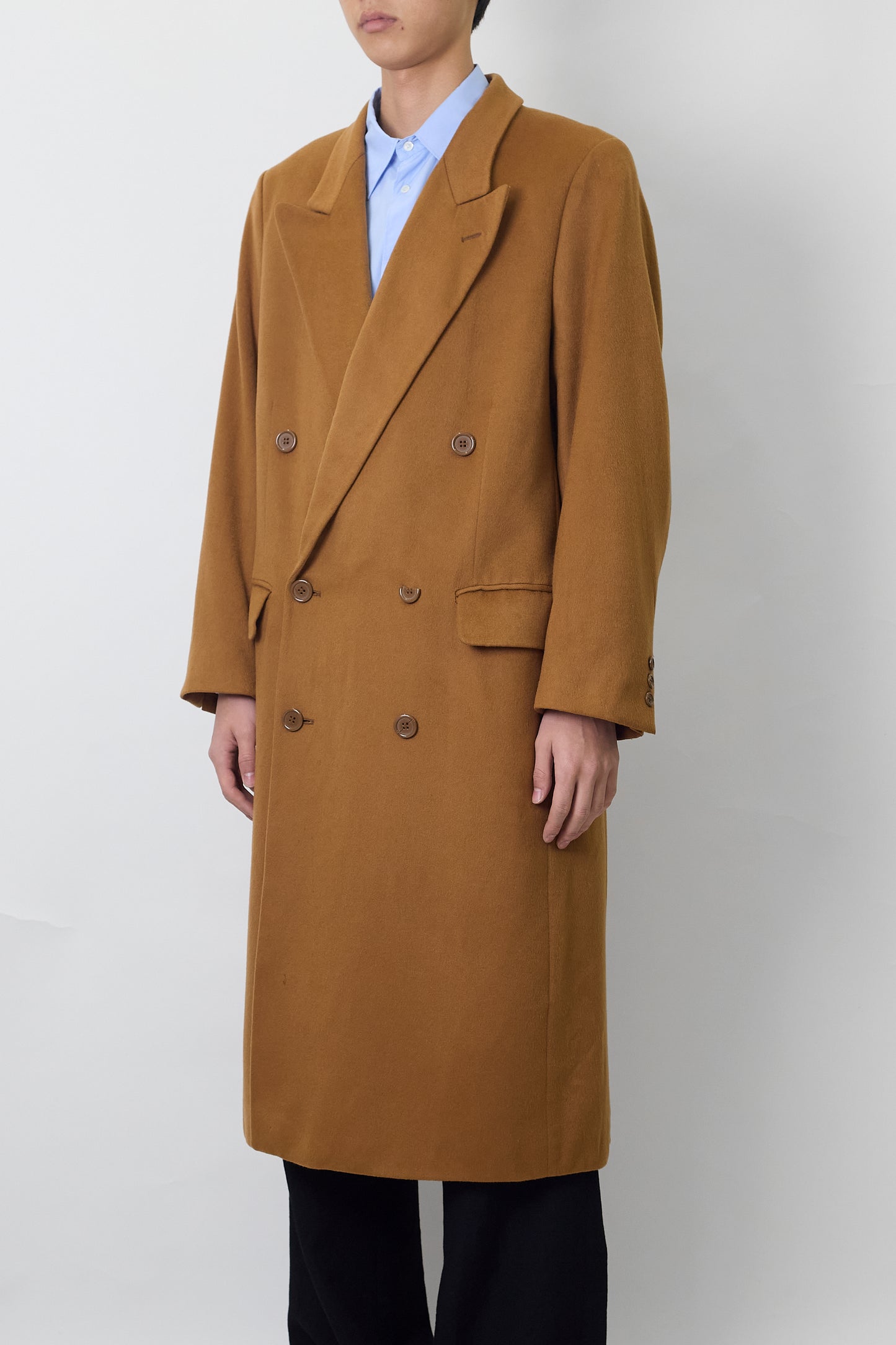 VINTAGE CAMEL CASHMERE LONG COAT MADE IN ITALY