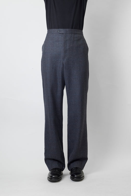 VINTAGE GRAY WOOL WIDE PANTS