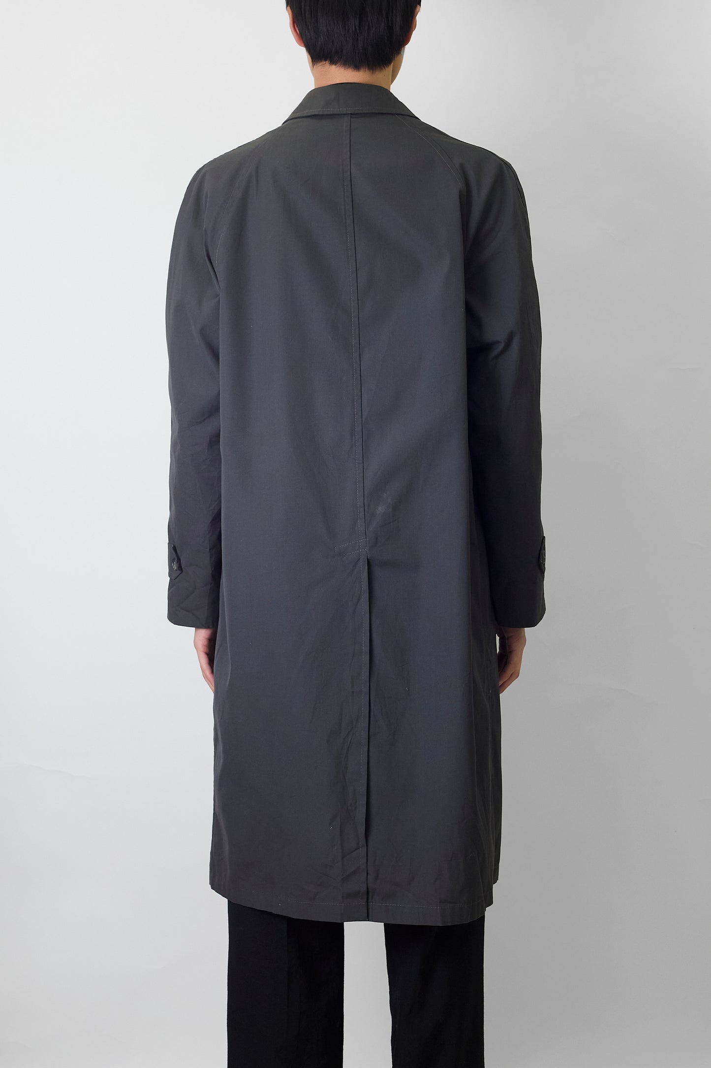 CHRISTIAN DIOR FADED BLACK LONG COAT MADE IN USA