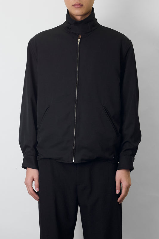 AGNES B. HOMME BLACK WOOL SHORT JACKET MADE IN FRANCE