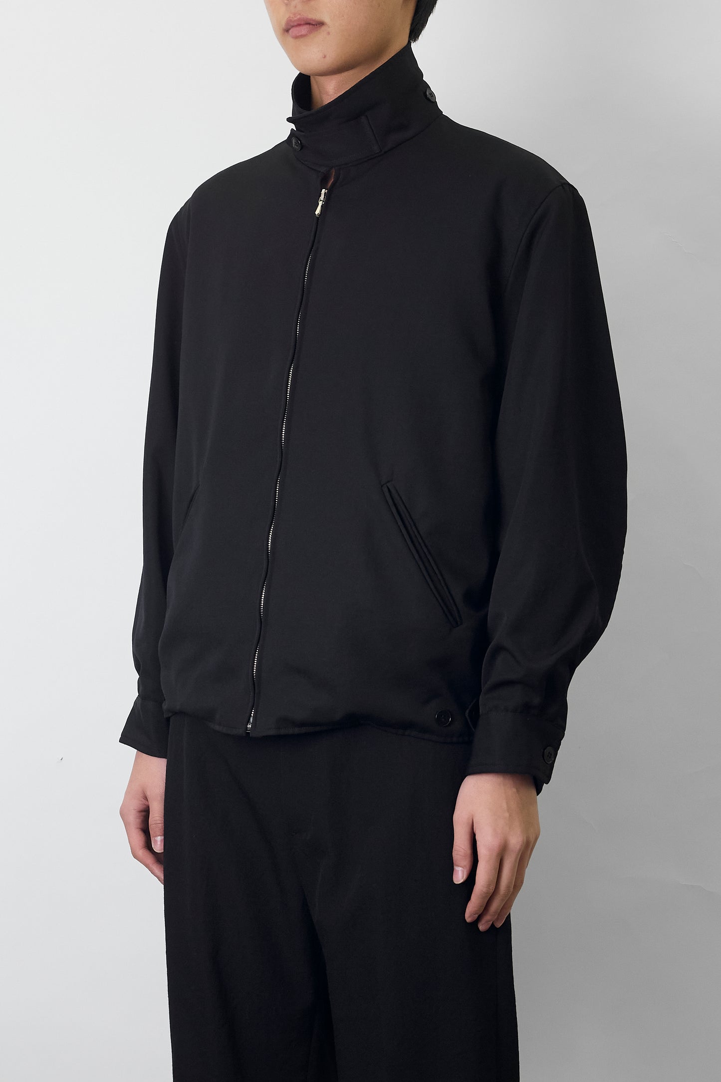 AGNES B. HOMME BLACK WOOL SHORT JACKET MADE IN FRANCE