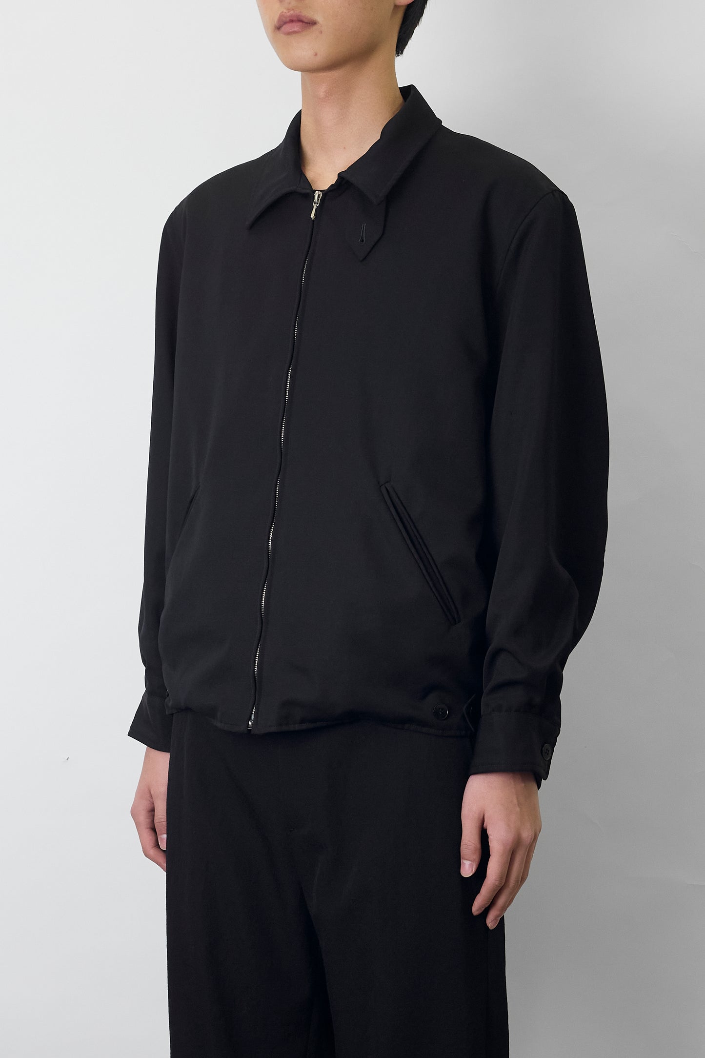 AGNES B. HOMME BLACK WOOL SHORT JACKET MADE IN FRANCE