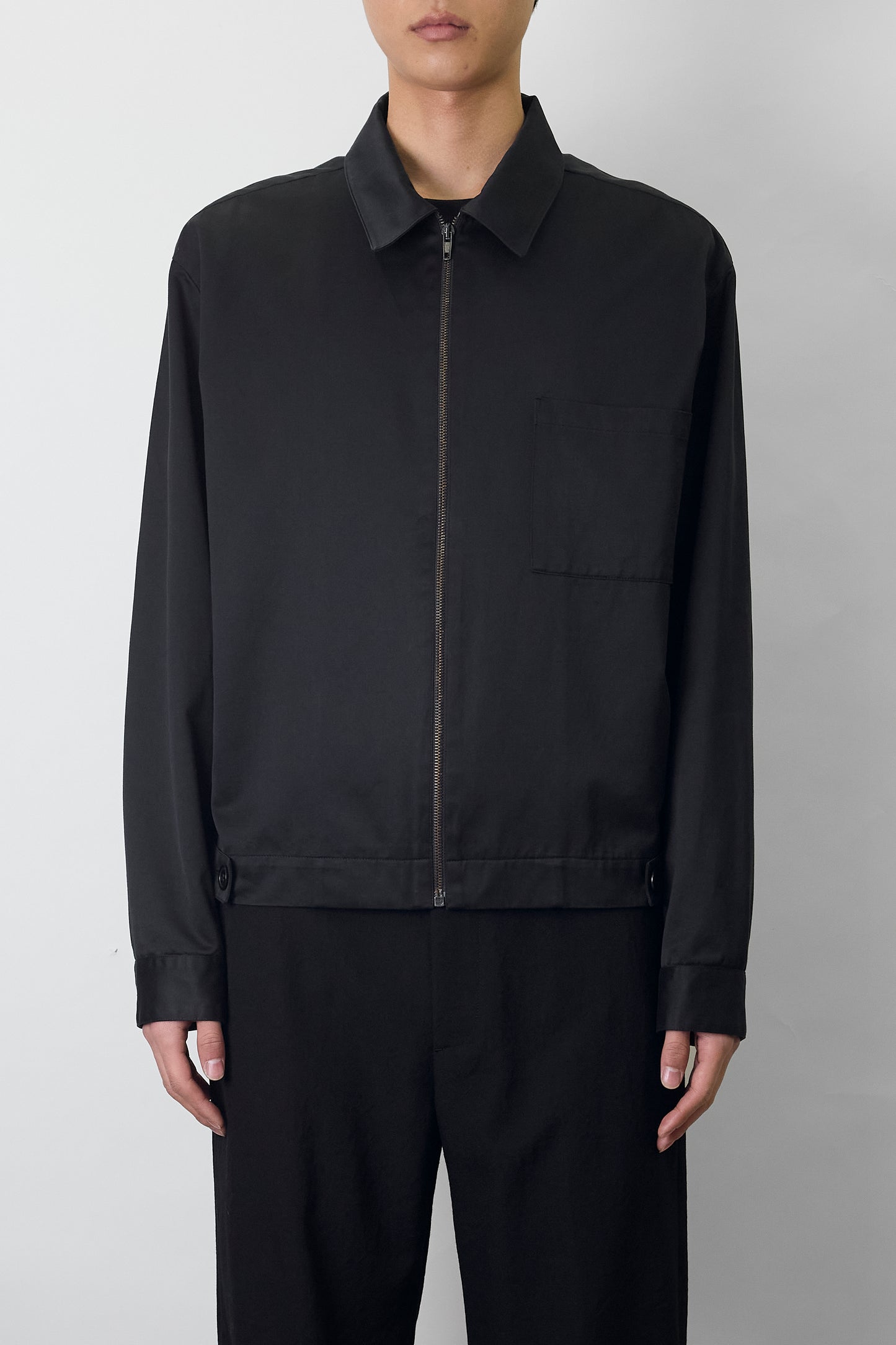 HELMUT LANG BLACK ZIP UP SHORT JACKET MADE IN ITALY