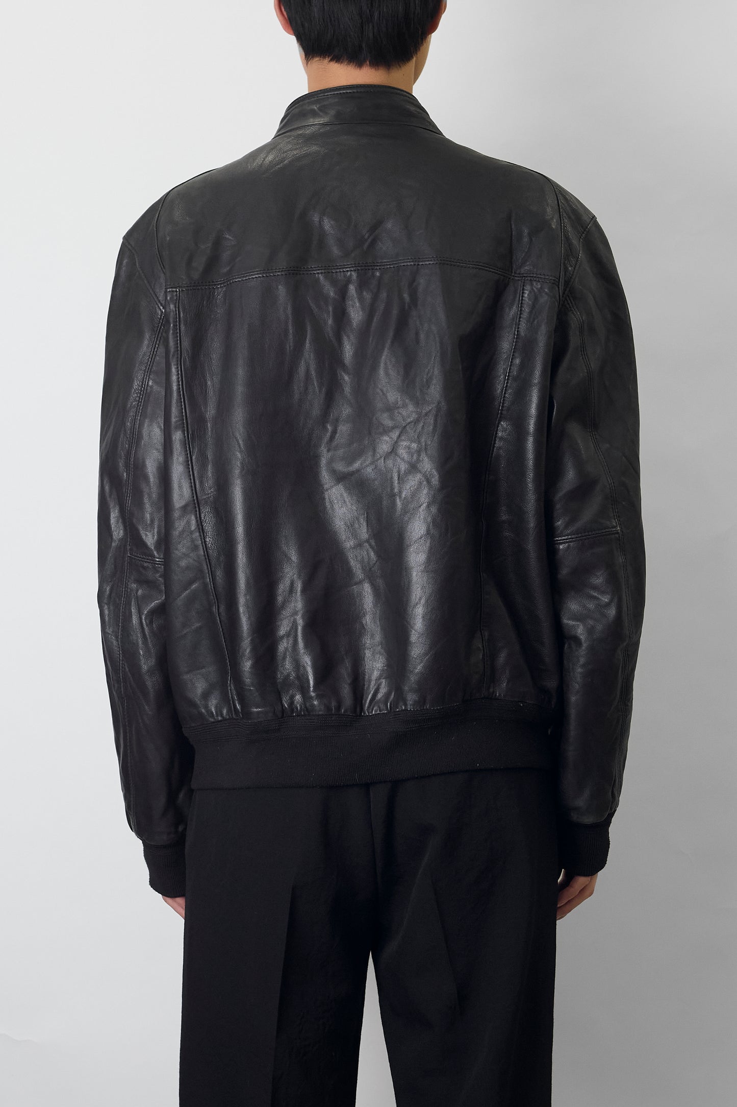 RODRIGO BLACK LEATHER SHORT JACKET