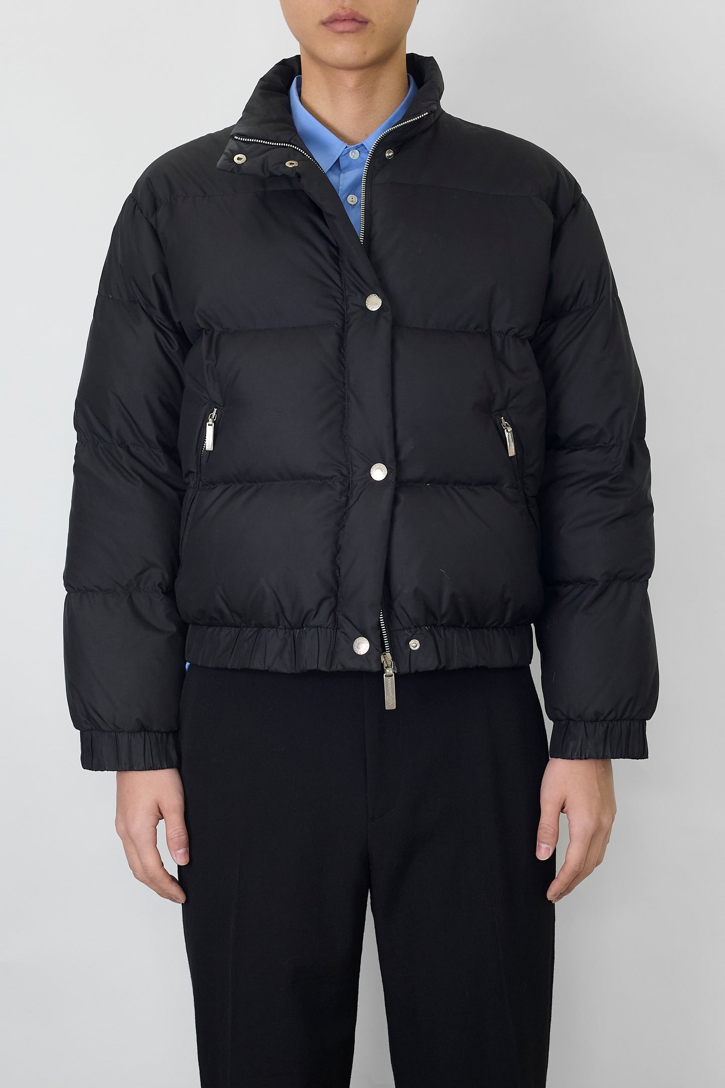 DOLCE&GABBANA BLACK SHORT DOWN JACKET MADE IN ITALY