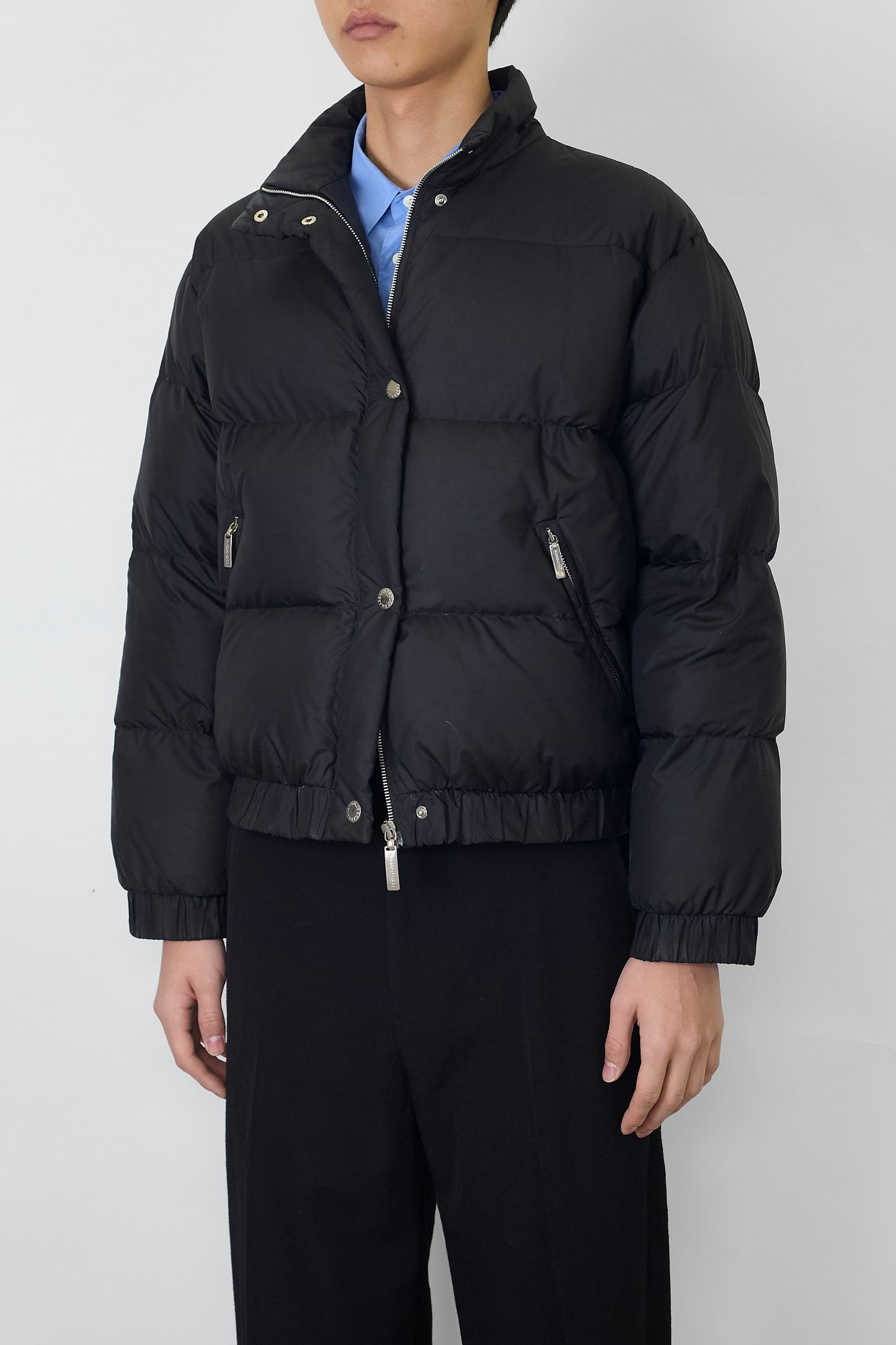 DOLCE&GABBANA BLACK SHORT DOWN JACKET MADE IN ITALY