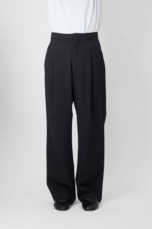VERRI GRAY WOOL WIDE PANTS MADE IN ITALY