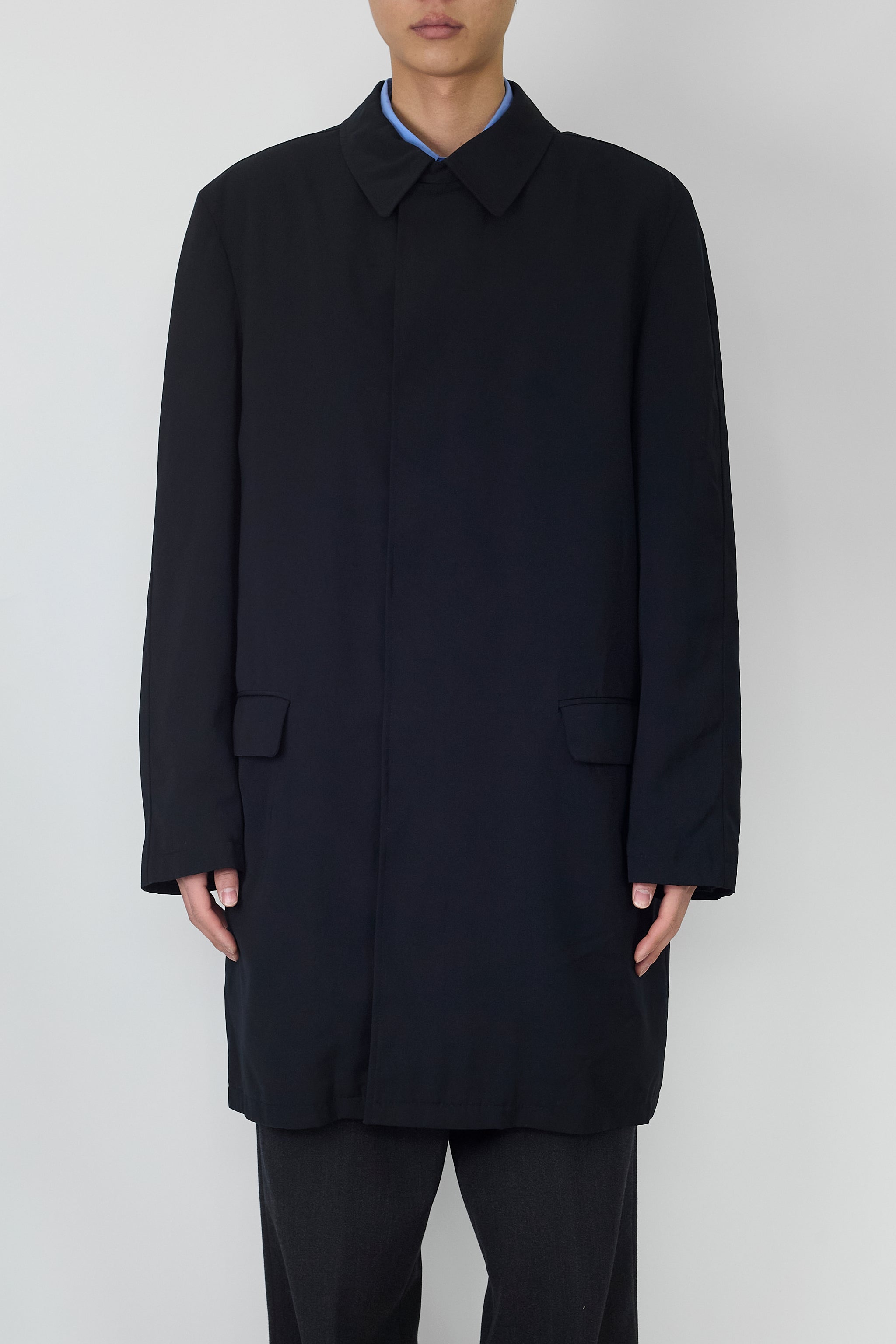 ERMENEGILDO ZEGNA BLACK TECH LONG COAT MADE IN SPAIN – DISSONANCE