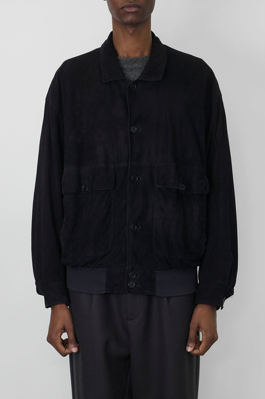 LA MATTA BLACK LEATHER SHORT JACKET MADE IN ITALY