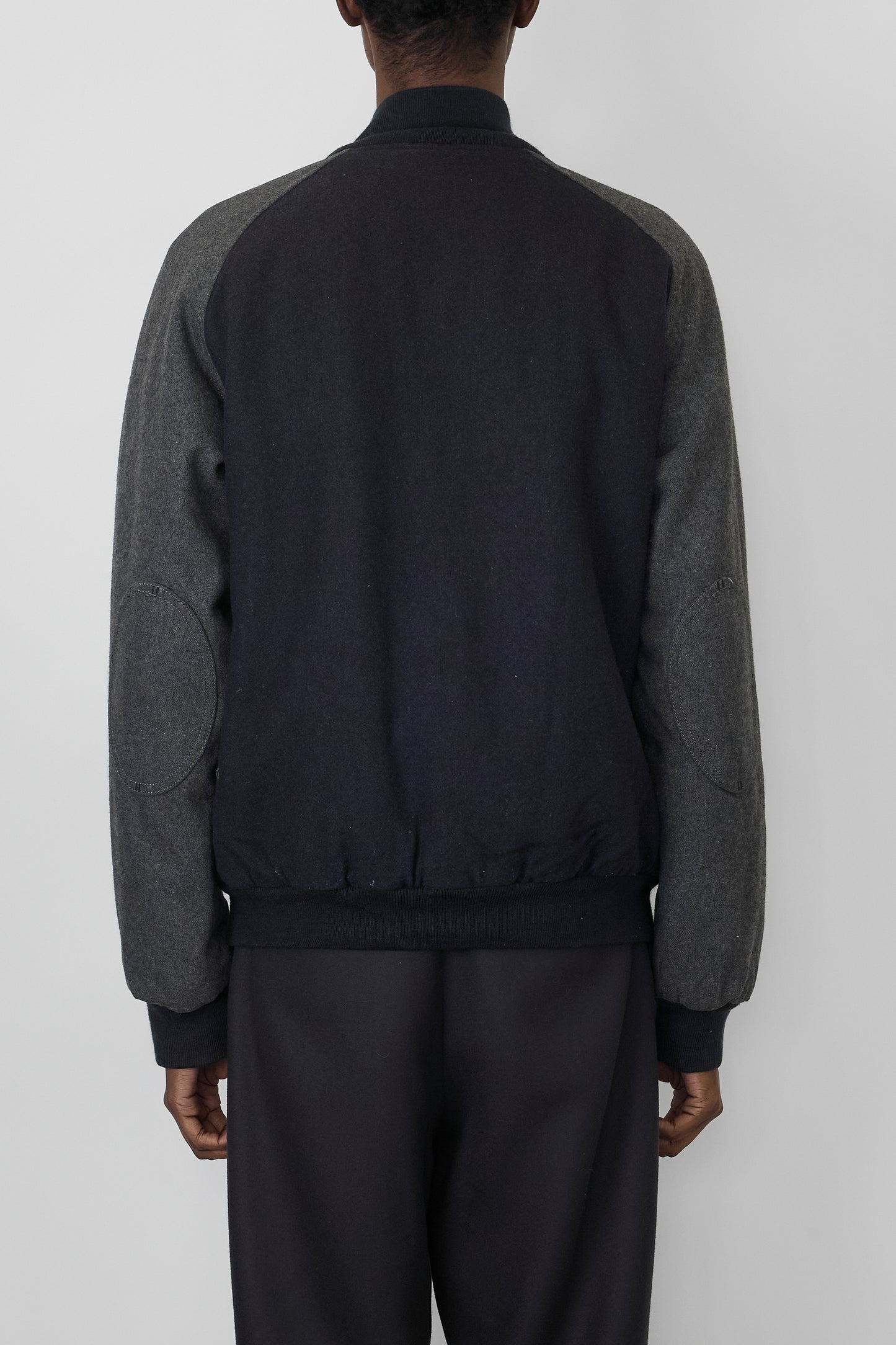 SEAN JOHN NAVY GRAY WOOL SHORT JACKET