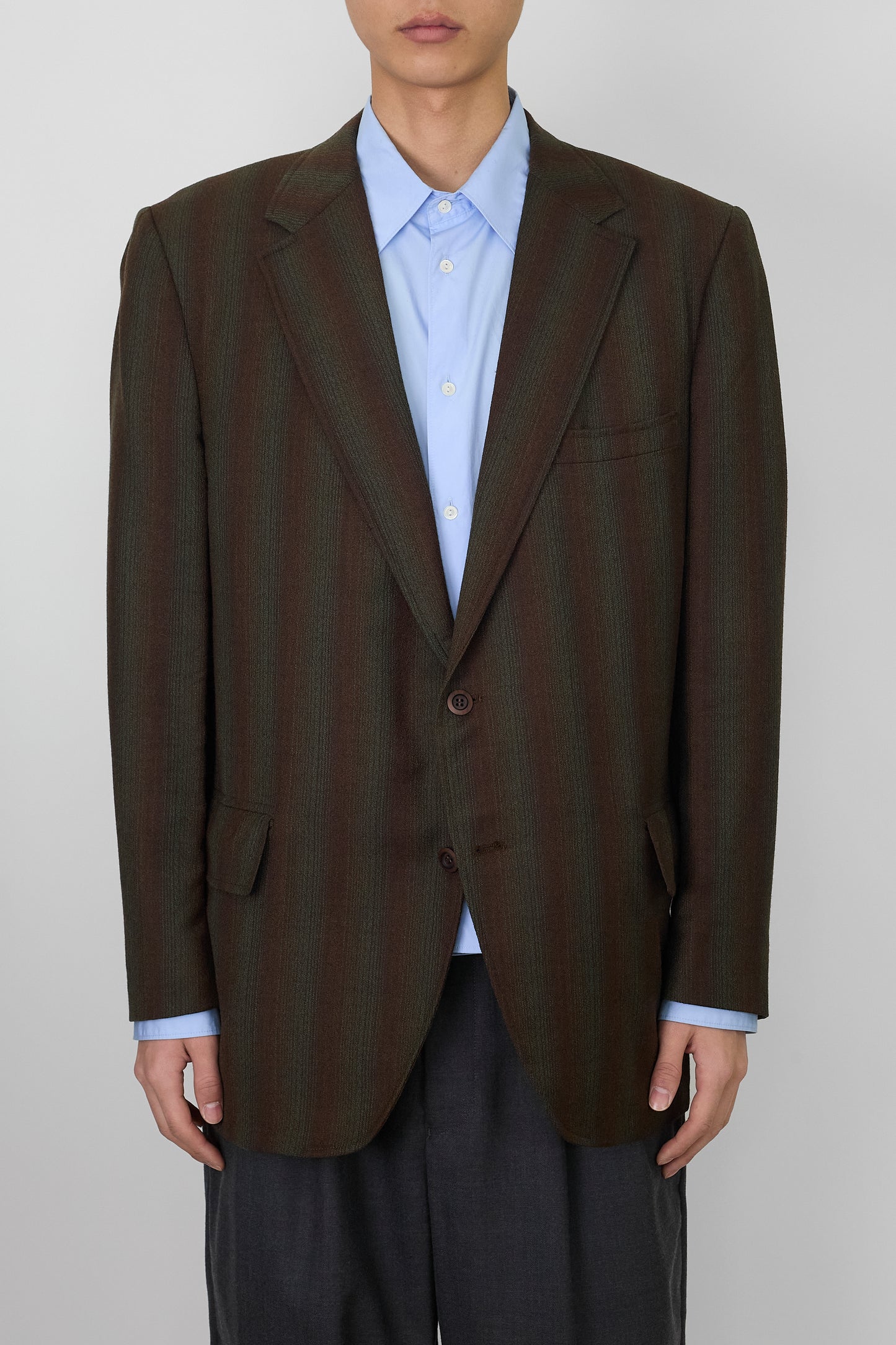 COUNTRY CASUALS BROWN KHAKI WOOL TAILORED JACKET MADE IN USA