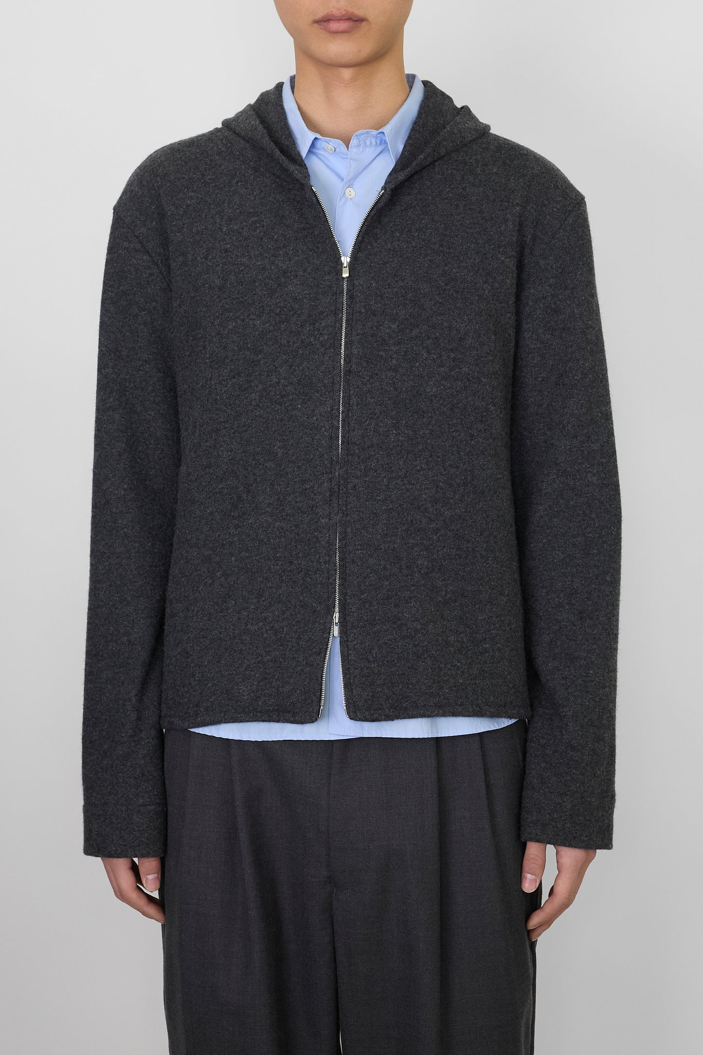 NTRUL MODERN KNIT HOODIE GRAY