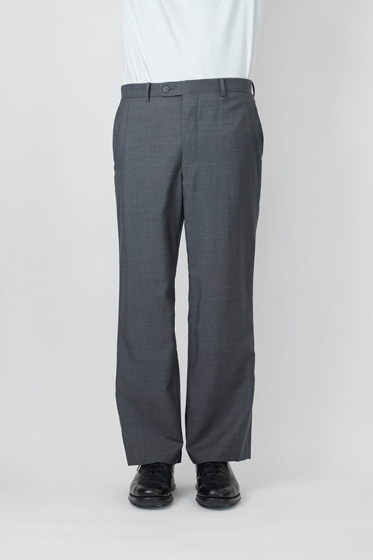 CHRISTIAN DIOR GRAY WOOL WIDE PANTS