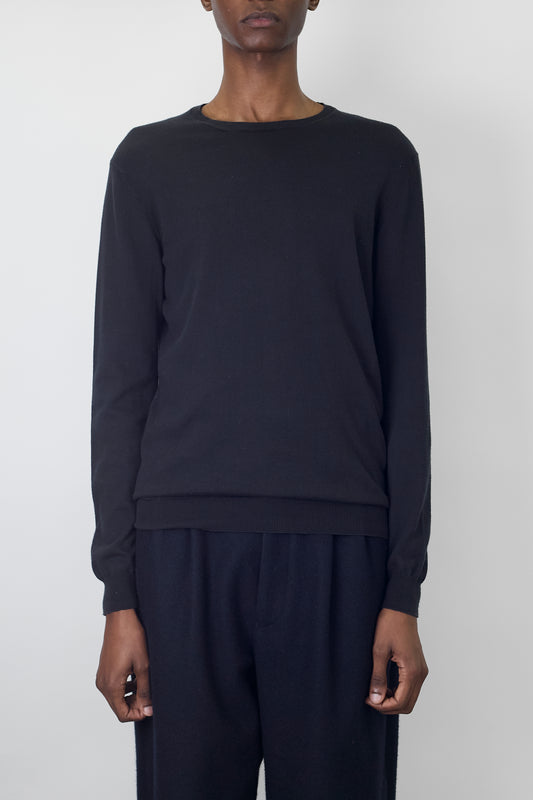 PRADA BLACK NAVY WOOL KNIT MADE IN ROMANIA