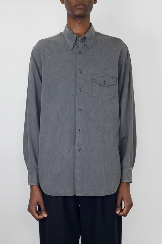 GIORGIO ARMANI GRAY WIDE CLASSIC SHIRT MADE IN ITALY