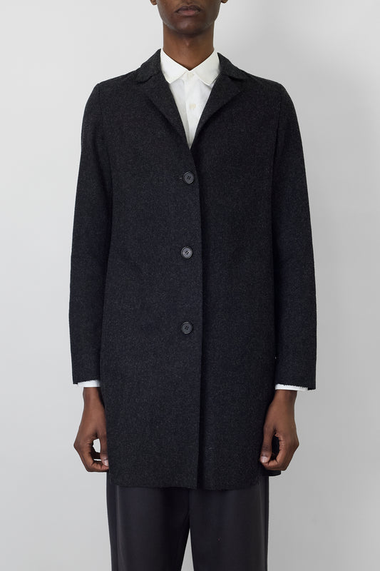 JIL SANDER GRAY WOOL COAT MADE IN ITALY