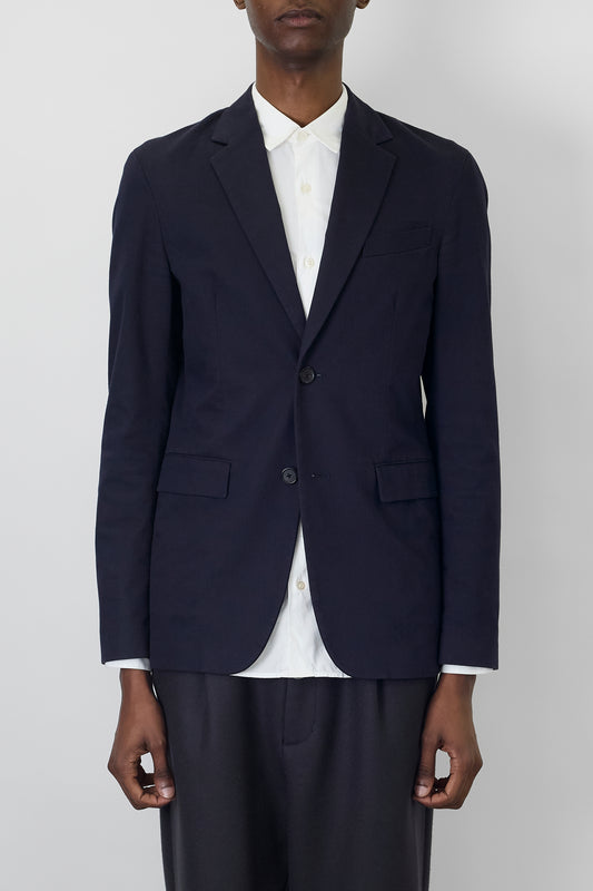 JIL SANDER NAVY TAILORED JACKET MADE IN ITALY