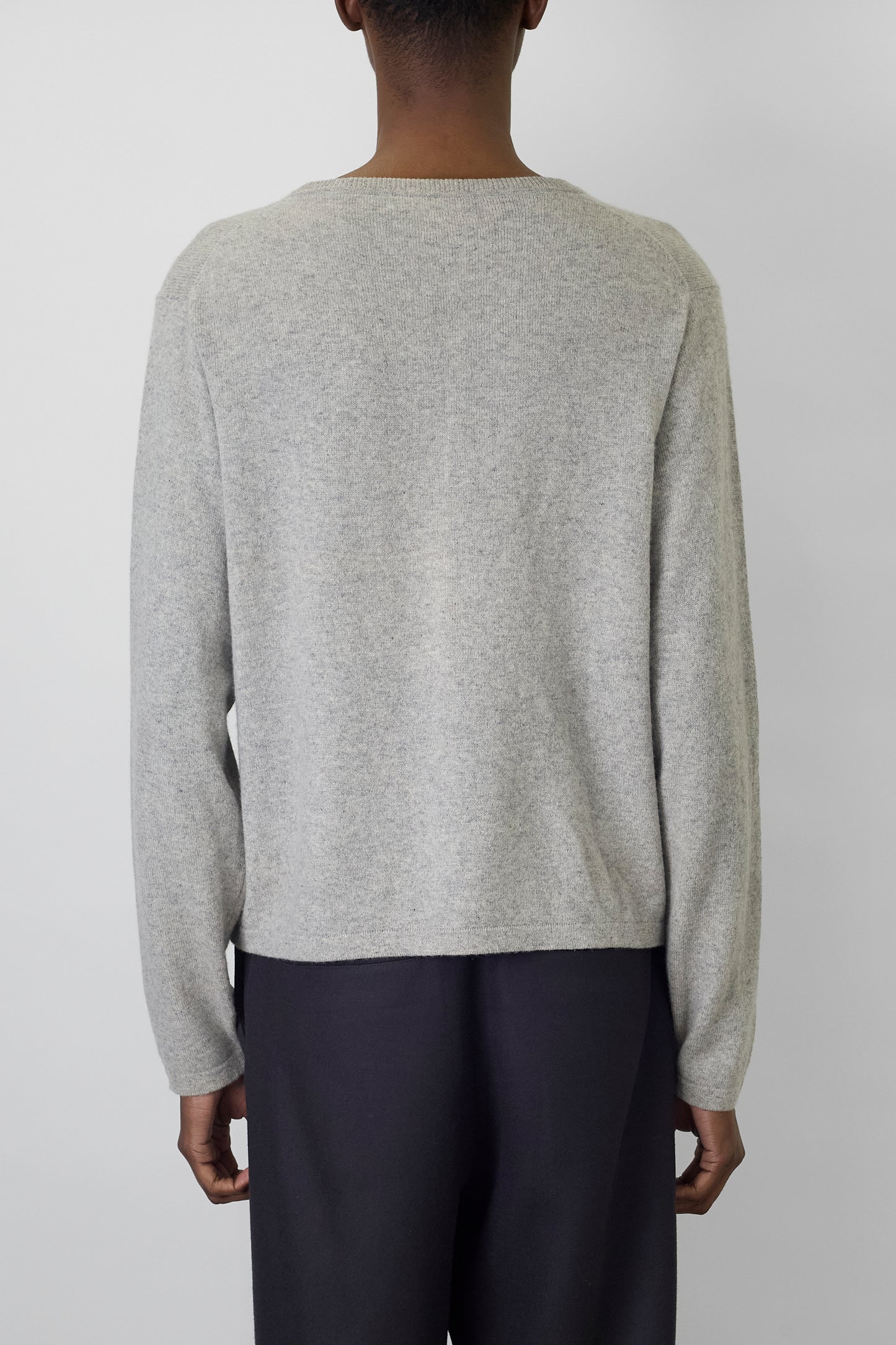 VINTAGE LIGHT GRAY CASHMERE SHORT KNIT