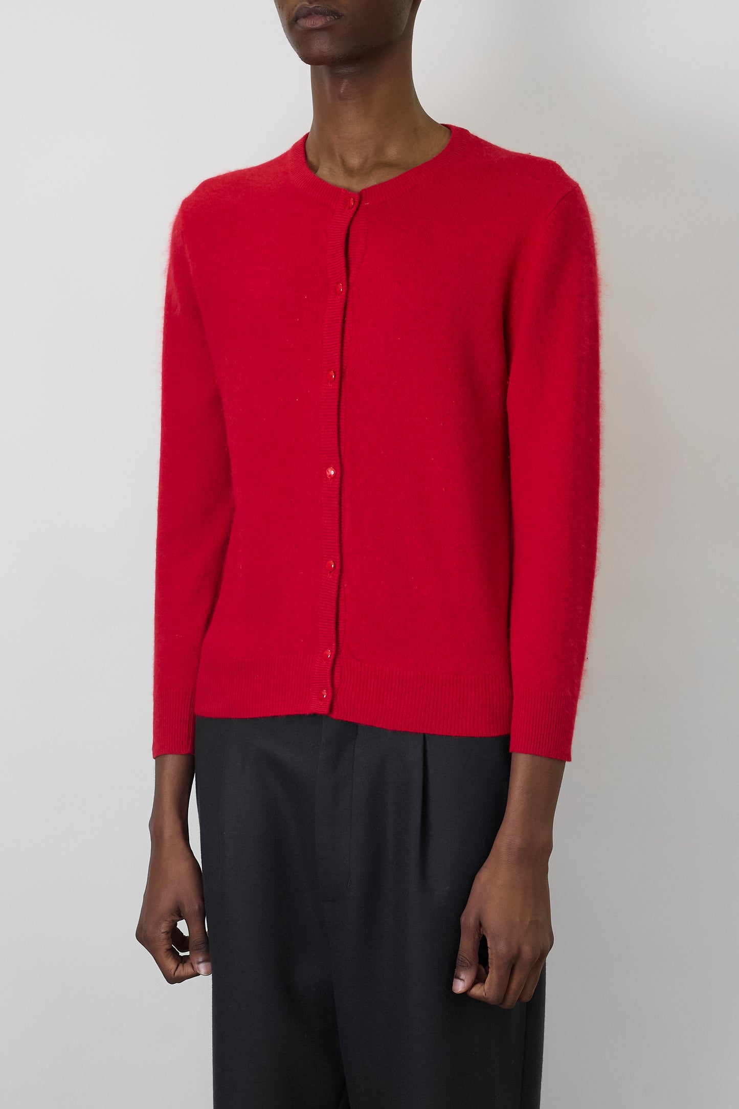 VINTAGE DESIGNED RED CASHMERE KNIT