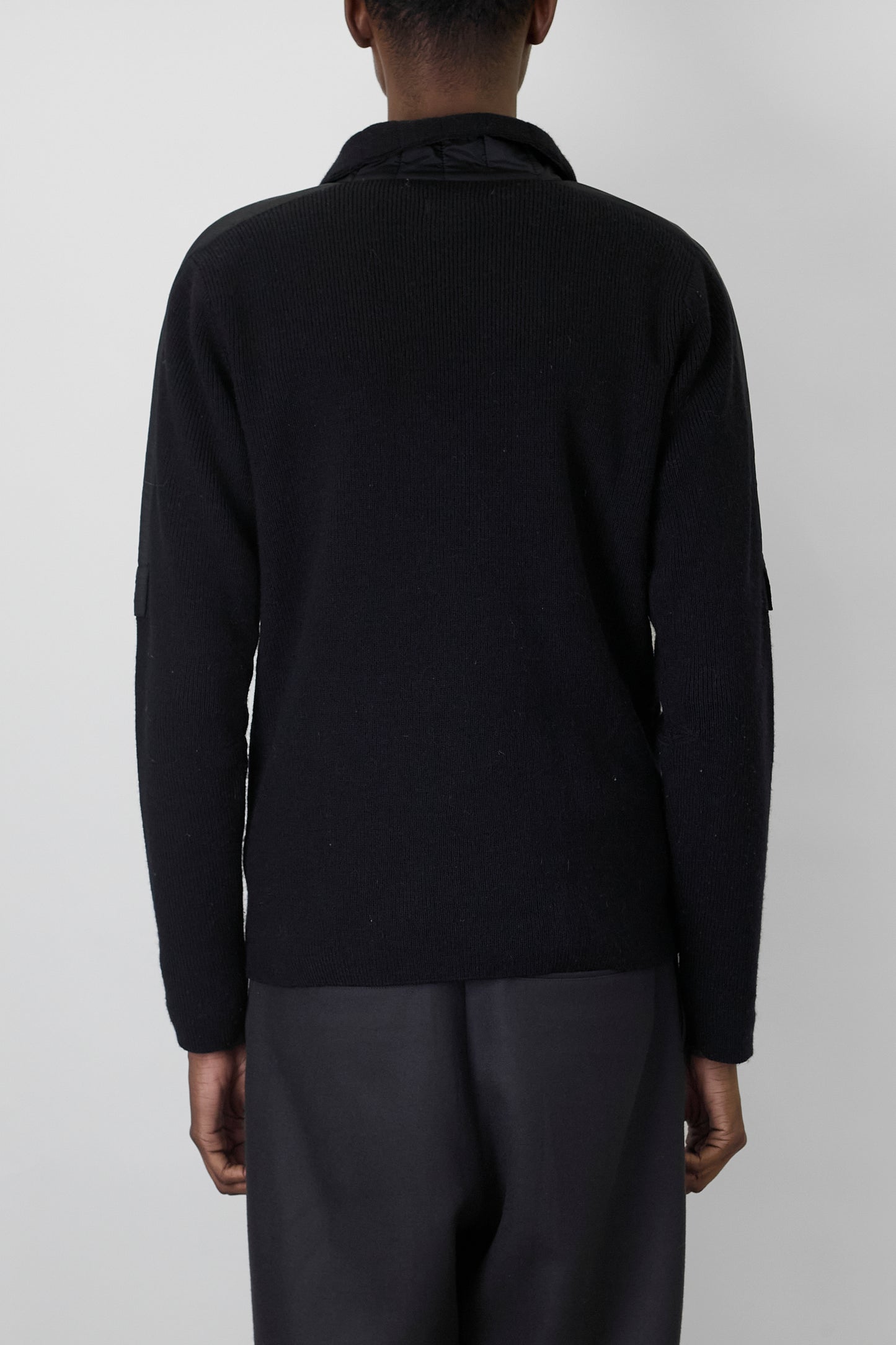 BLEND OF AMERICA DESIGNED BLACK WOOL KNIT MADE IN DENMARK