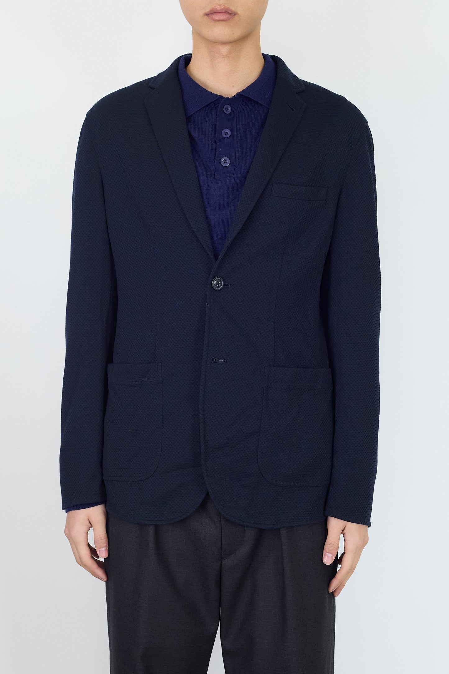 ARMANI EXCHANGE  NAVY SUMMER TAILORED JACKET
