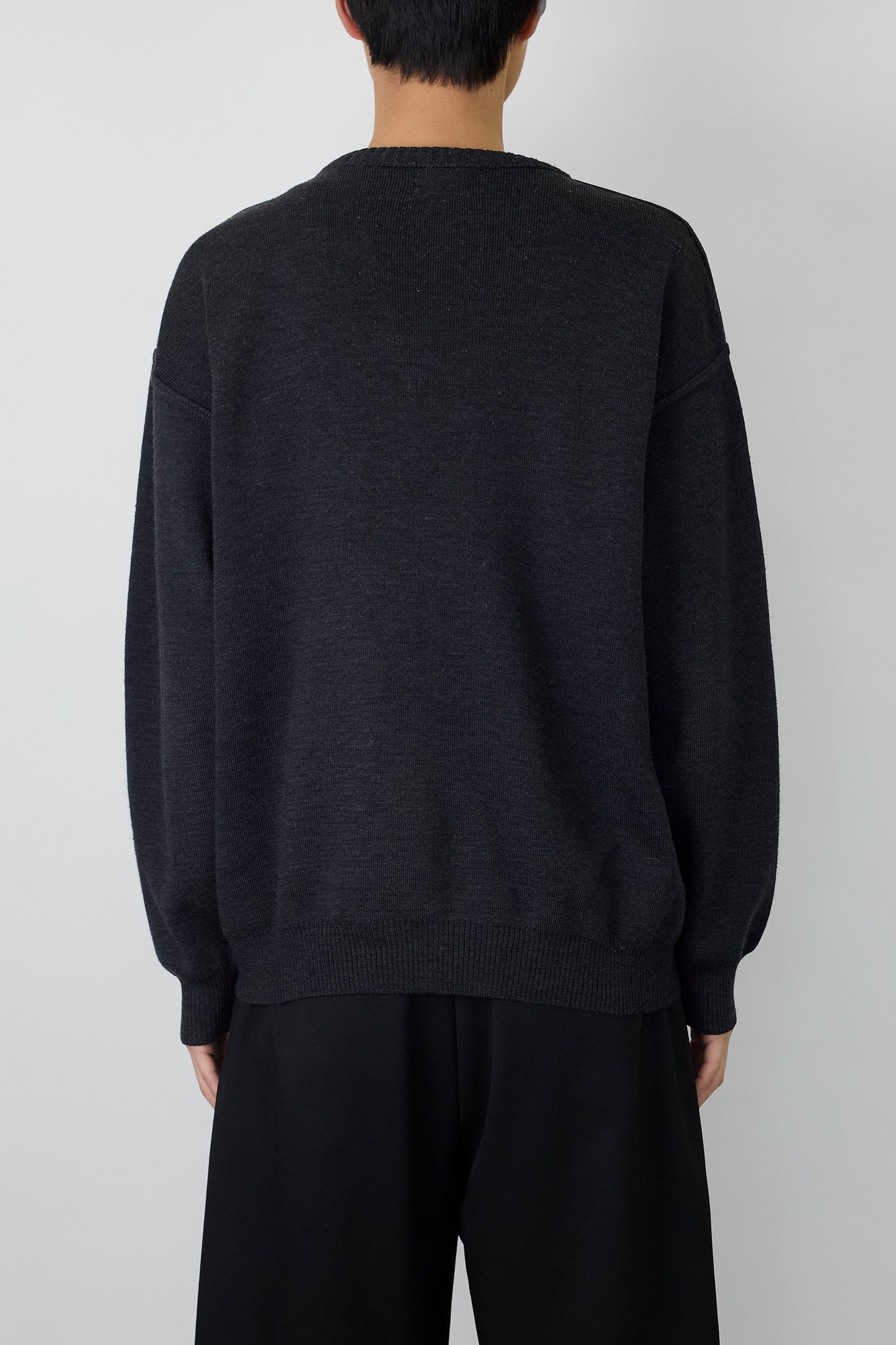 PAUL&SHIARK GRAY WOOL KNIT MADE IN ITALY