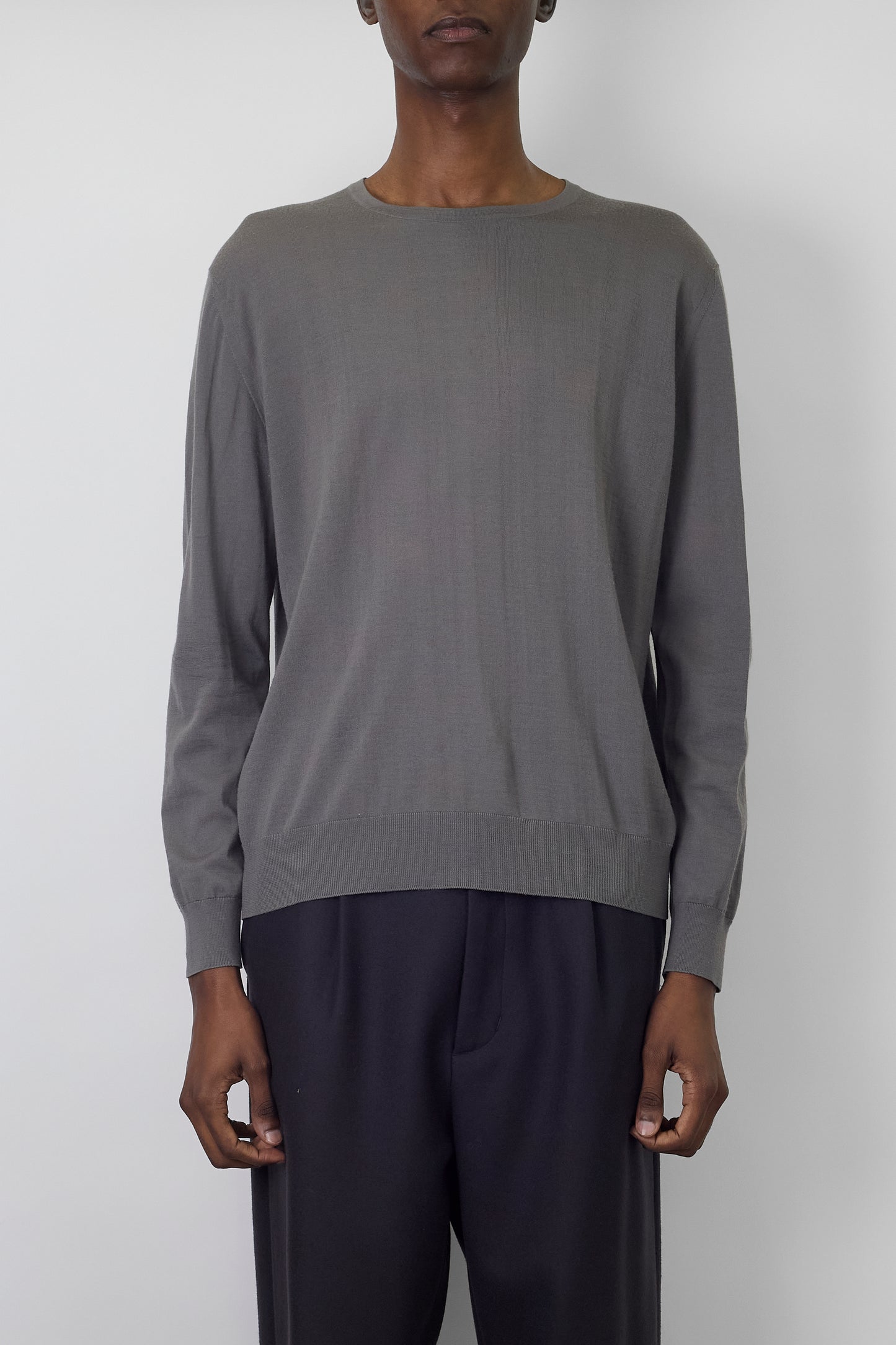 PRADA GRAY WOOL KNIT MADE IN ITALY
