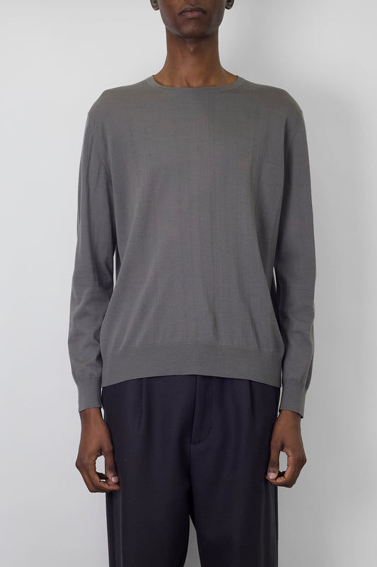 PRADA GRAY WOOL KNIT MADE IN ITALY
