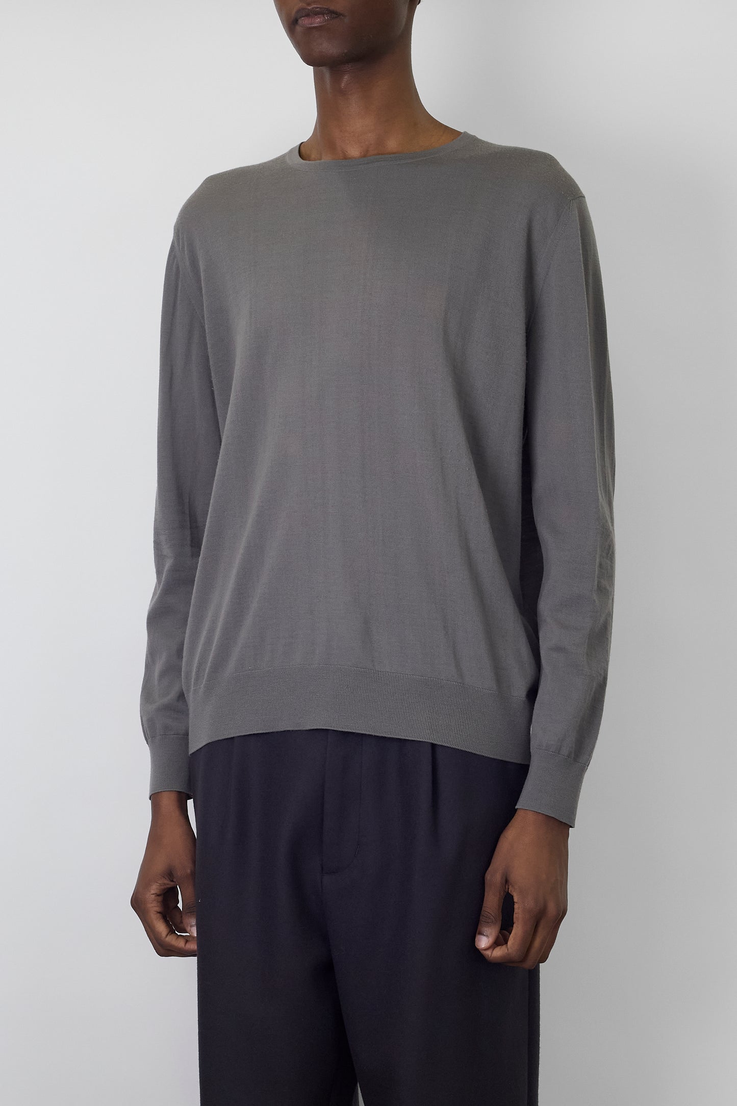 PRADA GRAY WOOL KNIT MADE IN ITALY