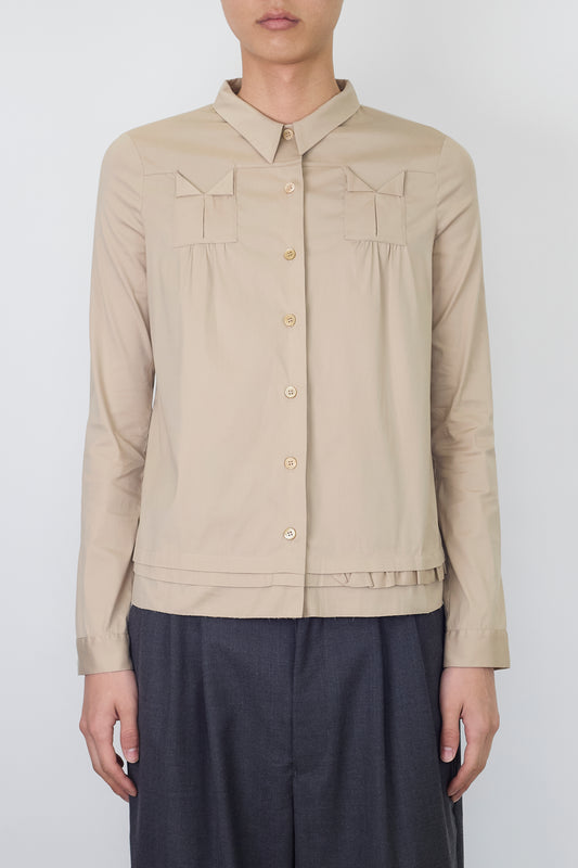 PRADA DESIGNED BEIGE SHIRT MADE IN ITALY