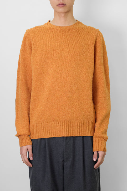 PRADA ORANGE WOOL LEATHER  KNIT MADE IN ITALY