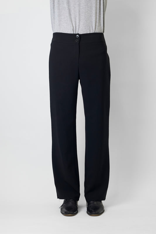ARMANI COLLEZIONI BLACK WIDE PANTS MADE IN ITALY