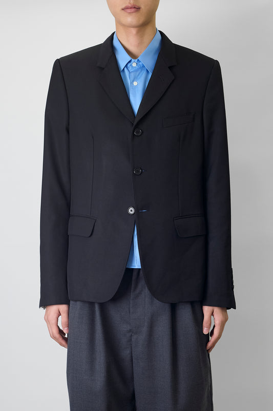 CELINE BLACK WOOL TAILORED JACKET MADE IN ITALY