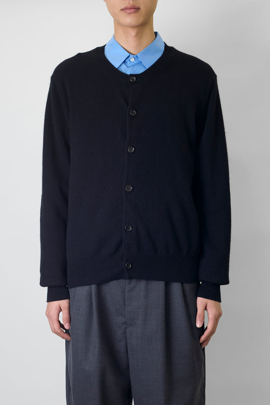 COMME DES GARCONS HOMME PLUS BLACK WOOL KNIT JACKET