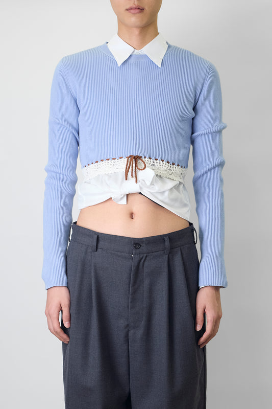 MIU MIU DESIGNED SKY BLUE KNIT MADE IN ITALY