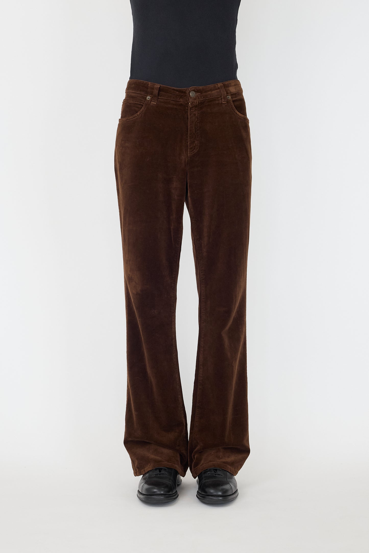 ARMANI JEANS BROWN FLARE PANTS MADE IN ITALY