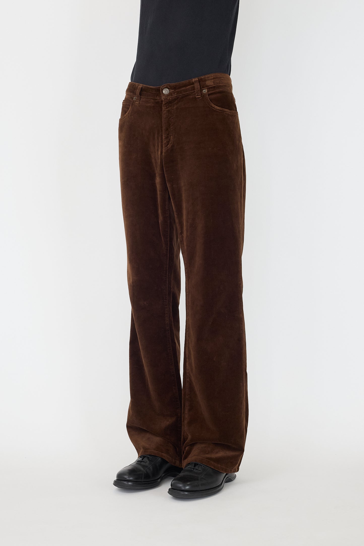ARMANI JEANS BROWN FLARE PANTS MADE IN ITALY
