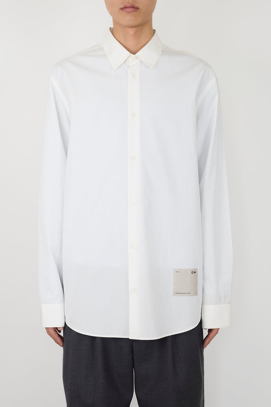 OAMC WHITE CLASSIC WIDE SHIRT MADE IN ITALY