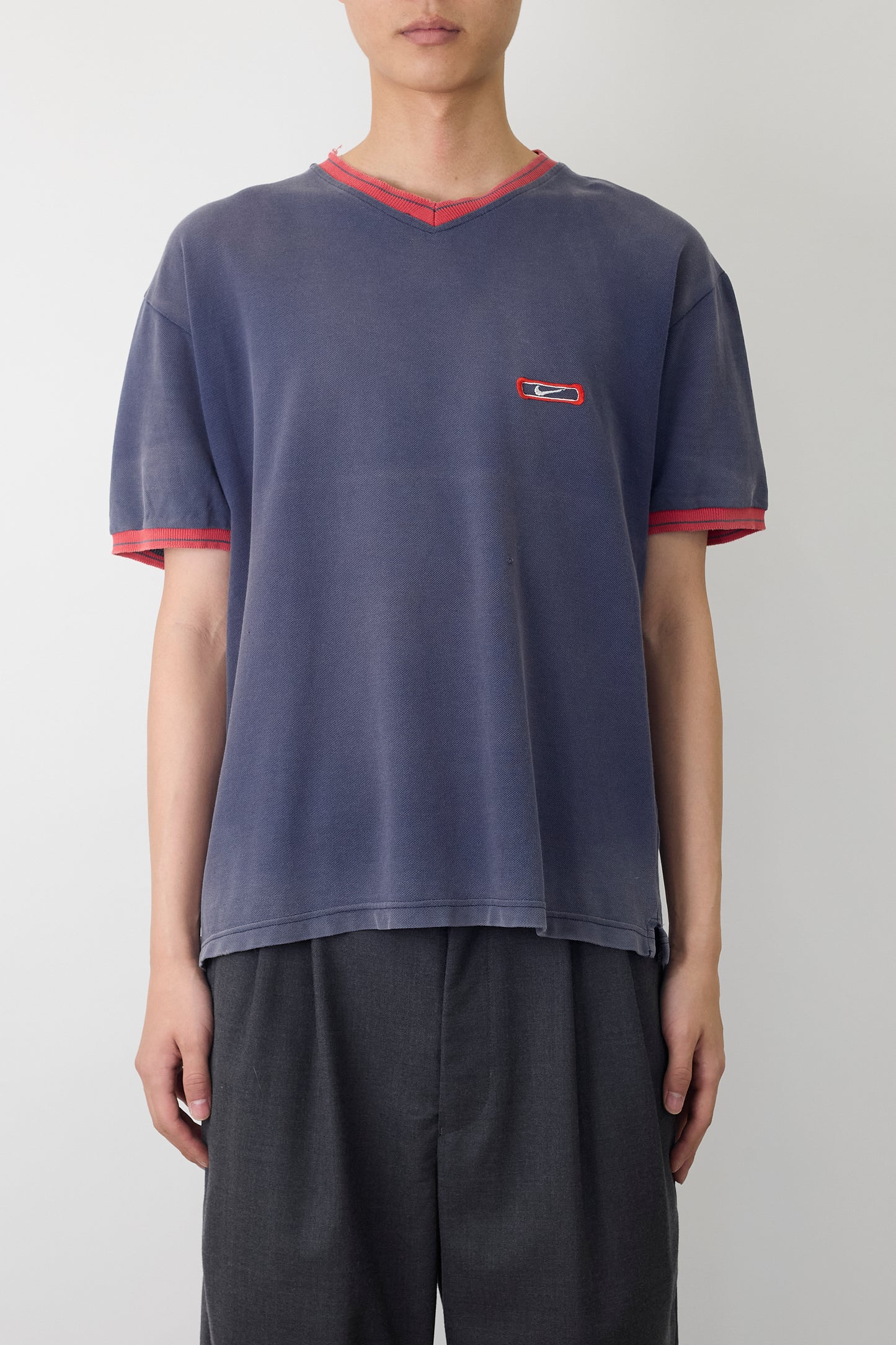 NIKE DESIGNED FADED NAVY T SHIRT MADE IN GREECE