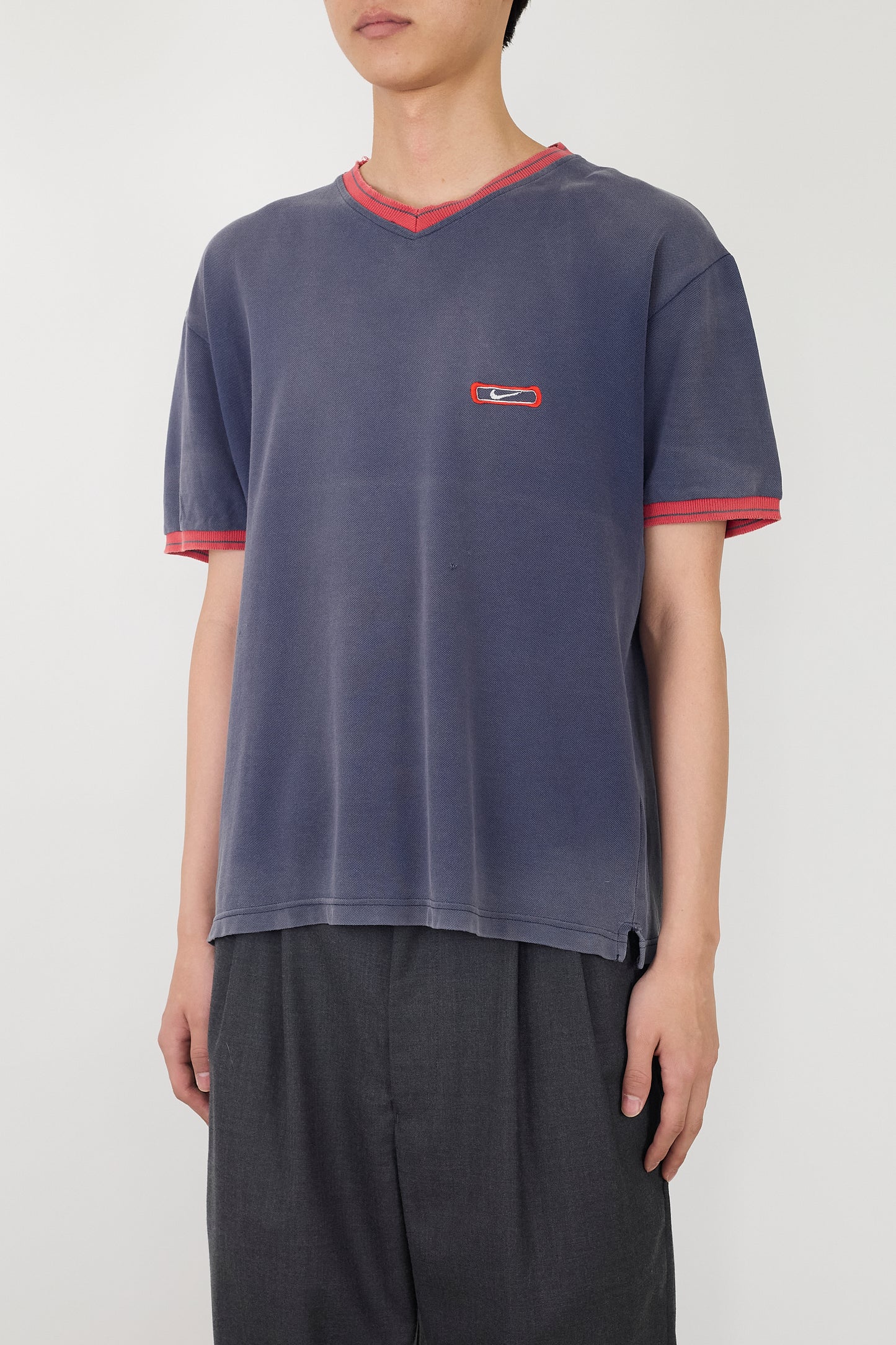 NIKE DESIGNED FADED NAVY T SHIRT MADE IN GREECE