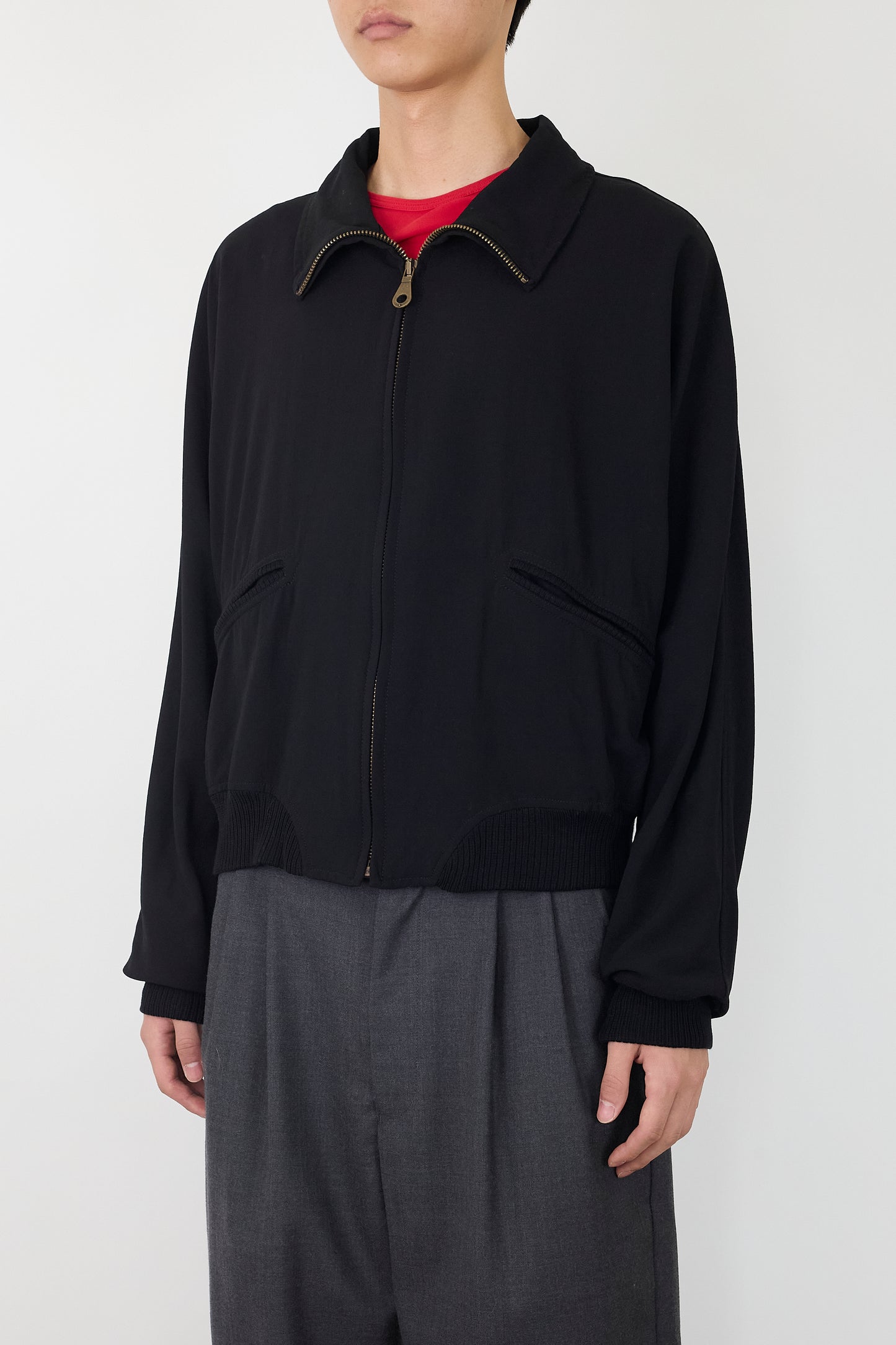 GIORGIO ARMANI BLACK WOOL SHORT JACKET MADE IN ITALY