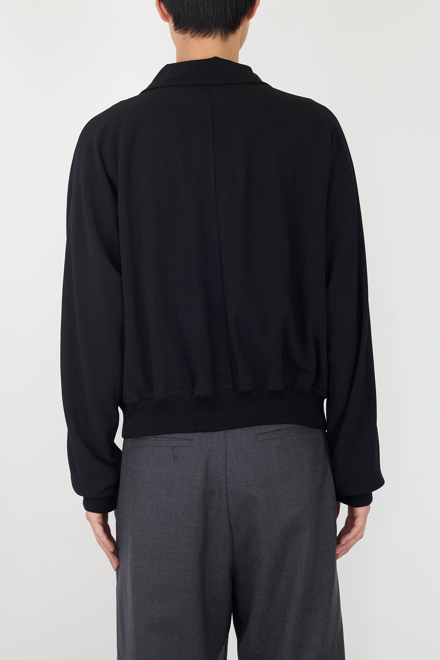 GIORGIO ARMANI BLACK WOOL SHORT JACKET MADE IN ITALY