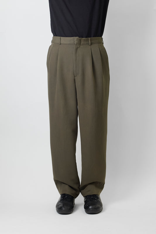 YVES SAINT LAURENT POUR HOMME KHAKI BEIGE WIDE PANTS