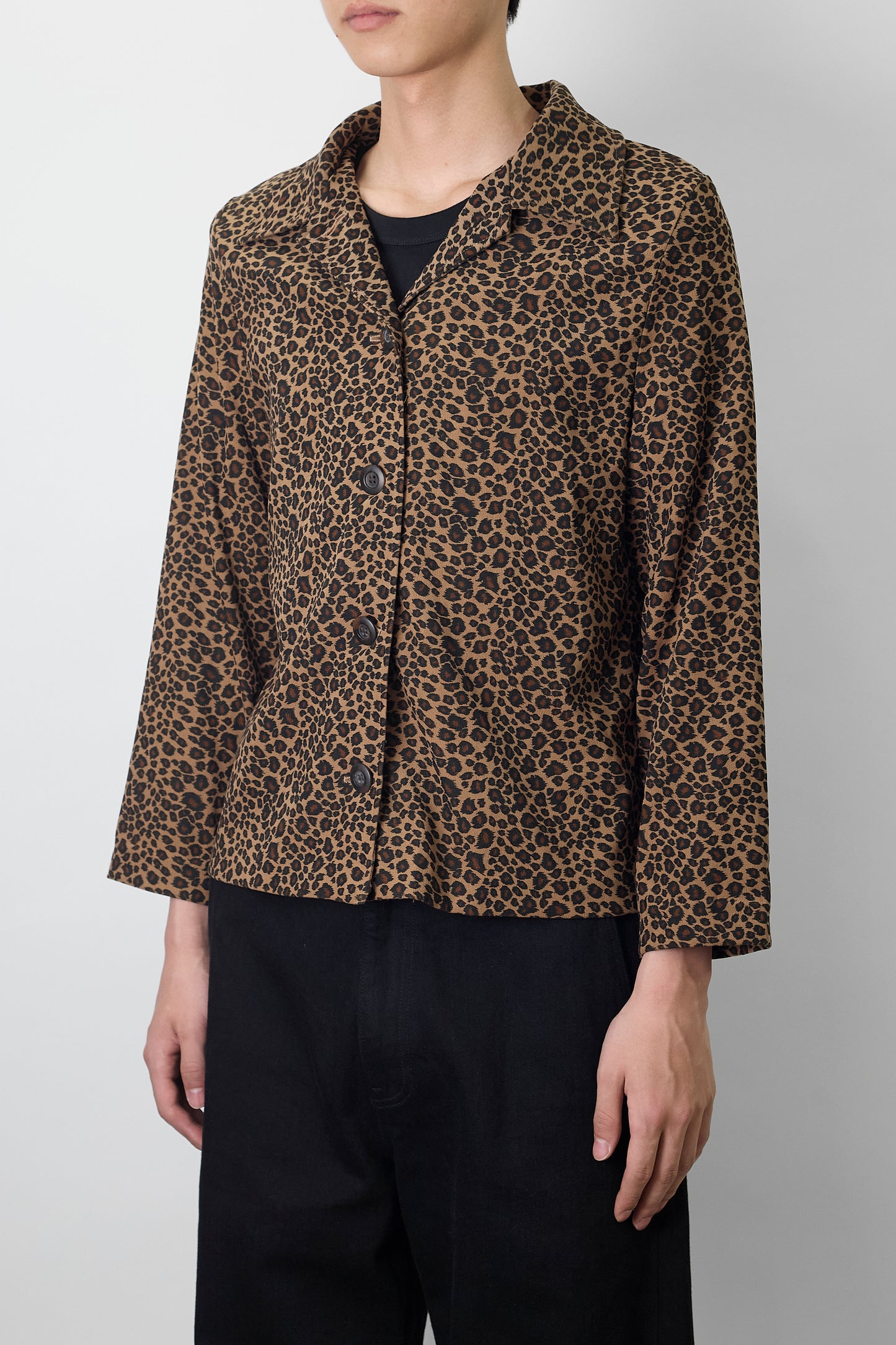 VINTAGE LEOPARD SHIRT JACKET MADE IN USA