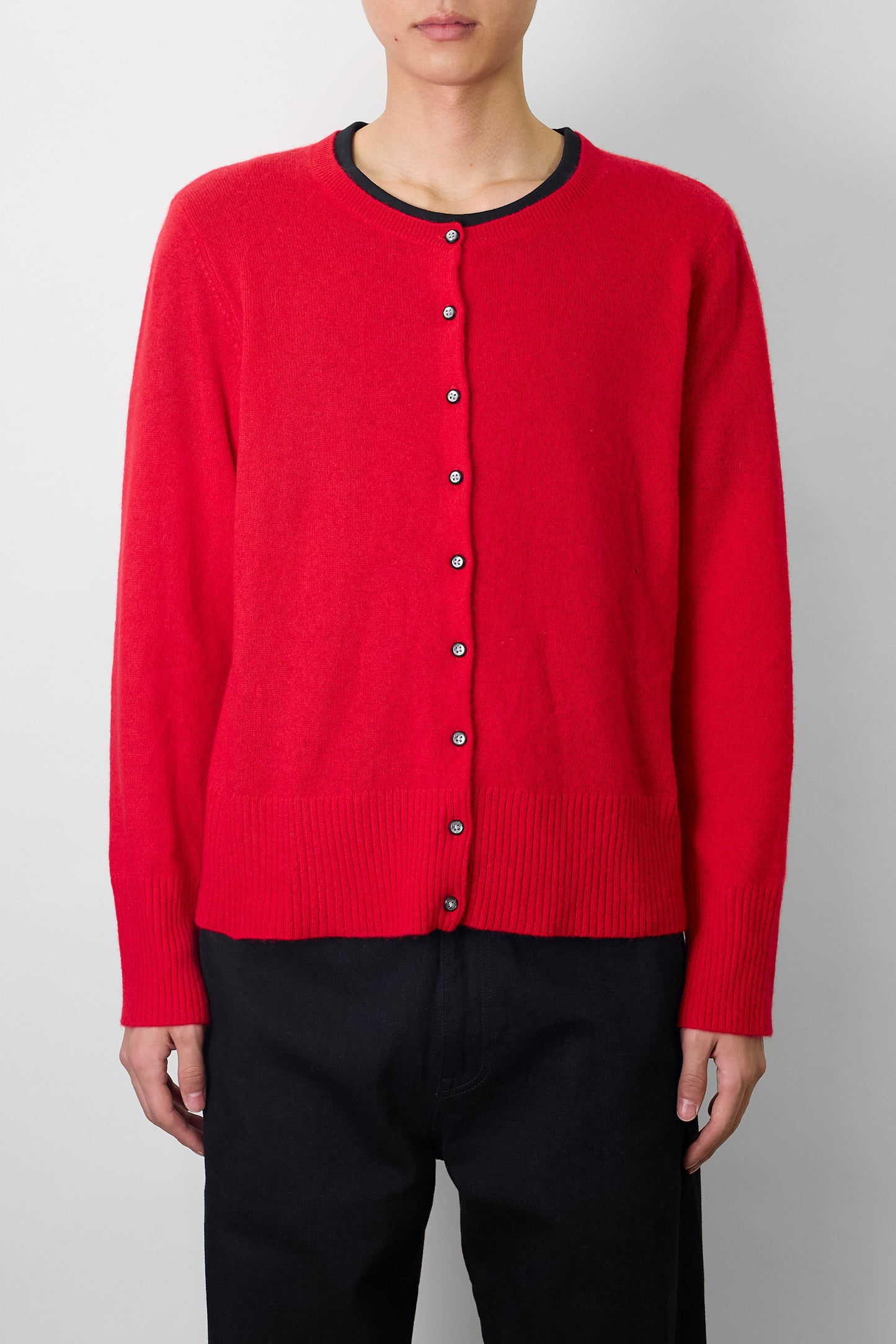 VINTAGE DESIGNED RED CASHMERE KNIT