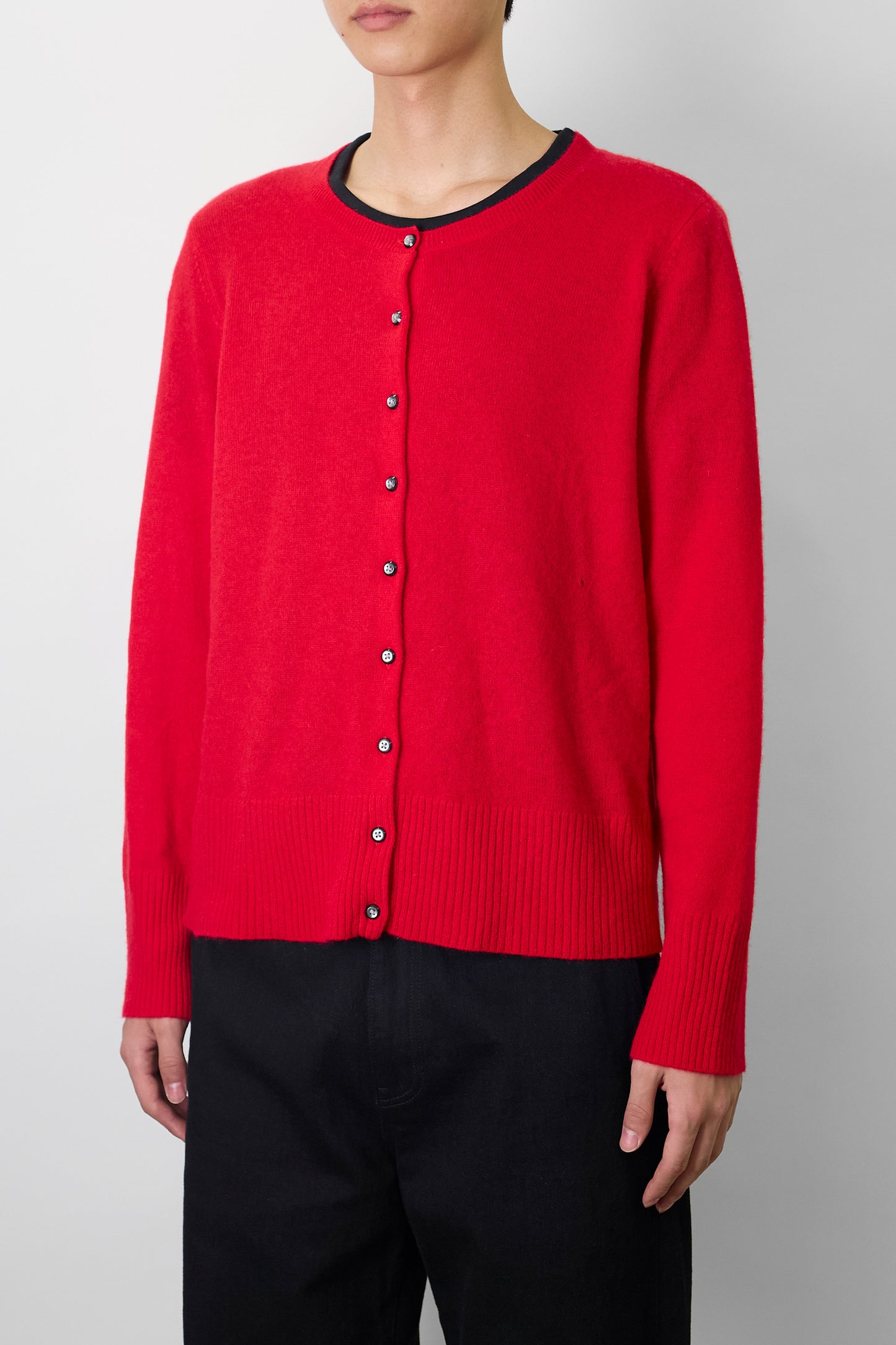 VINTAGE DESIGNED RED CASHMERE KNIT