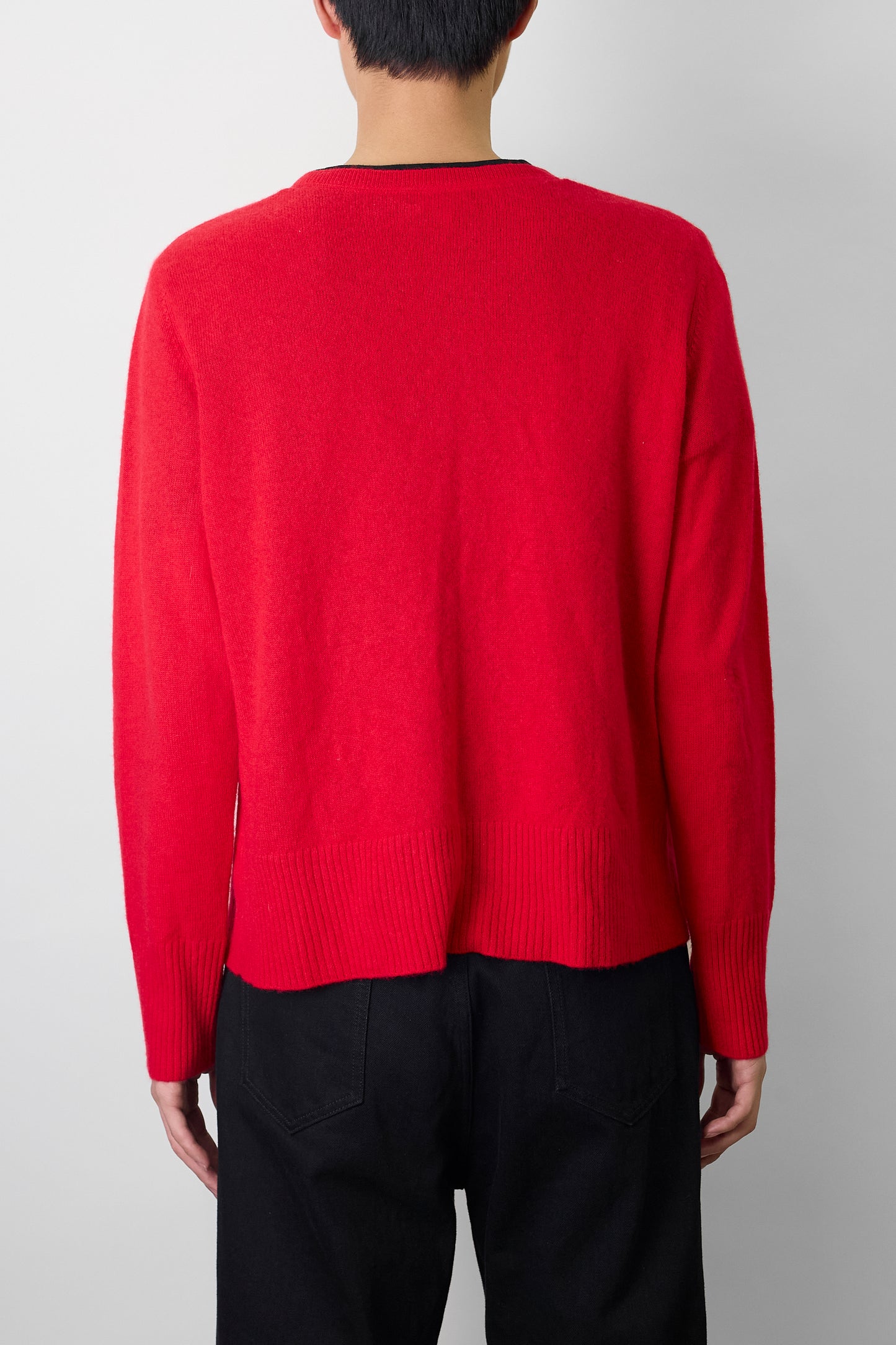 VINTAGE DESIGNED RED CASHMERE KNIT