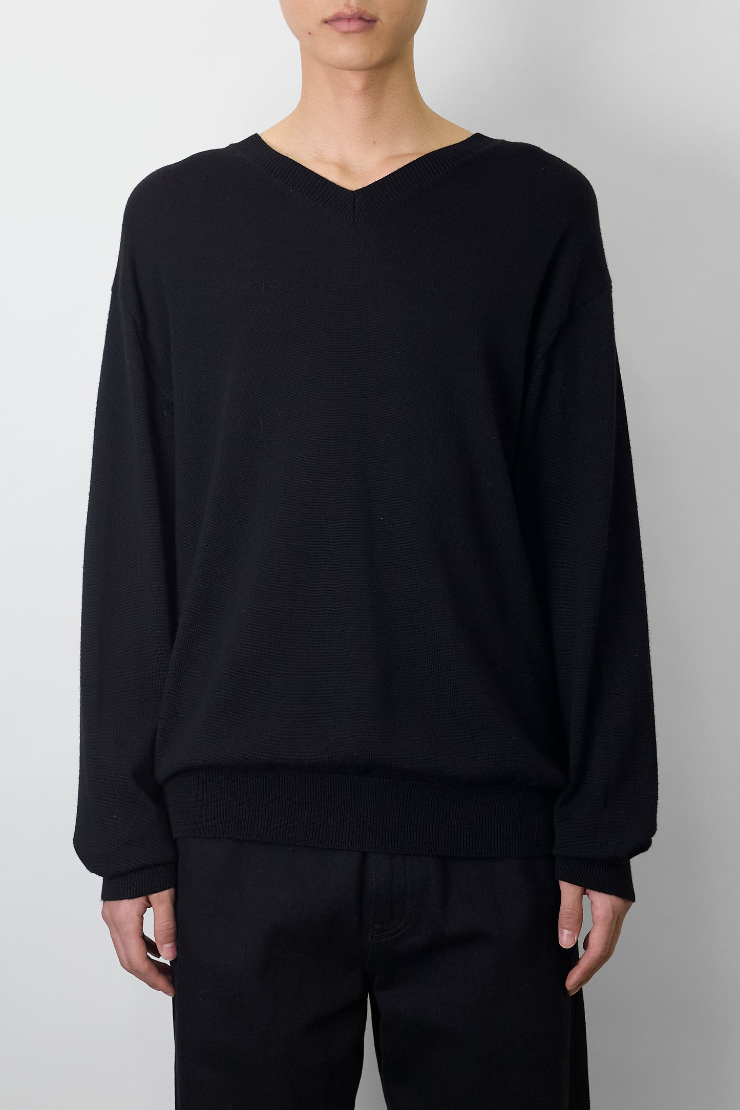 COMME DES GARCONS HOMME BLACK WOOL KNIT